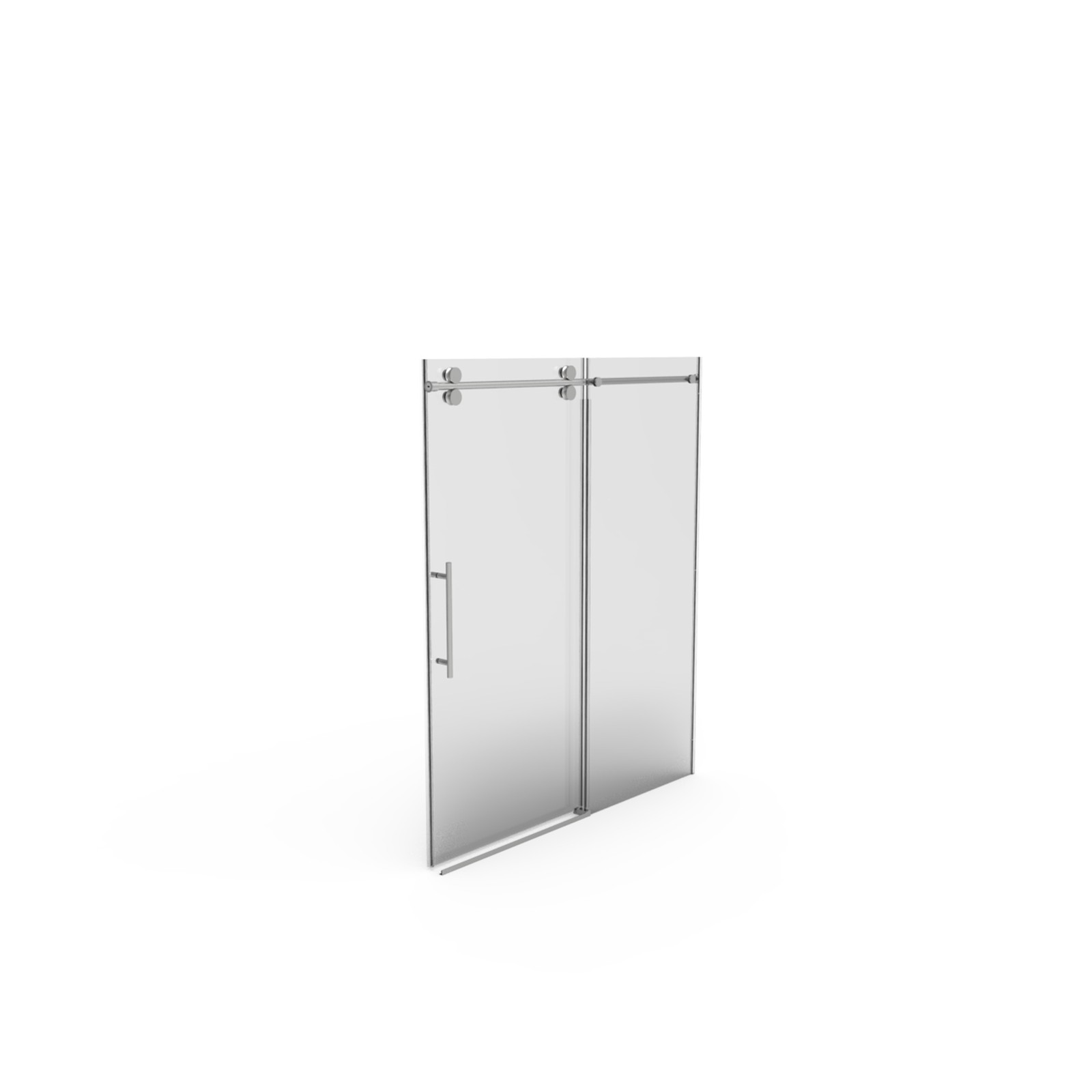 Frameless Sliding Shower Door 56″-60″W x 76″H 3/8″ Tempered Glass