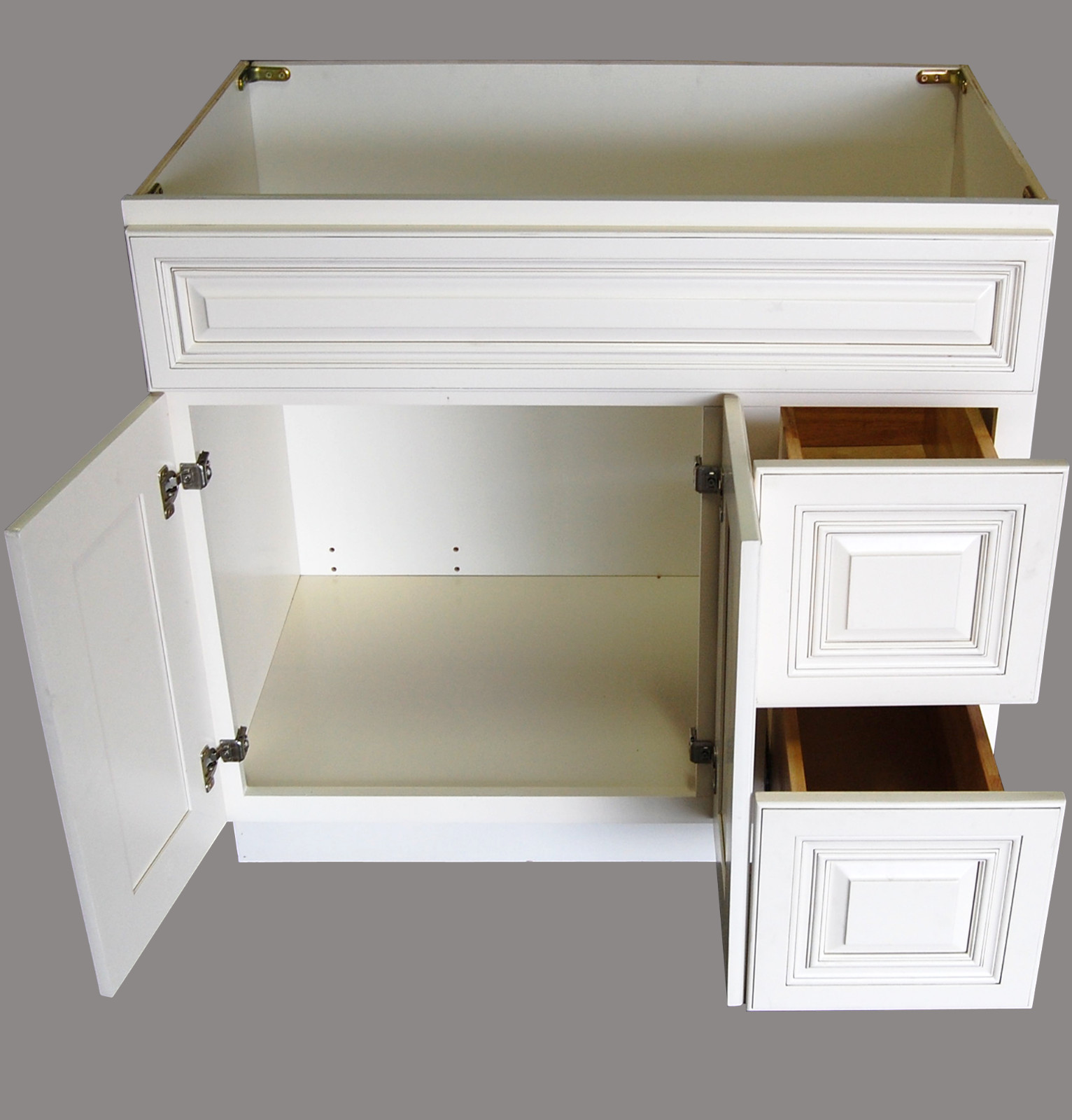New Antique White Single-sink Bathroom Vanity Base Cabinet 36″ Wide x 21″ Deep