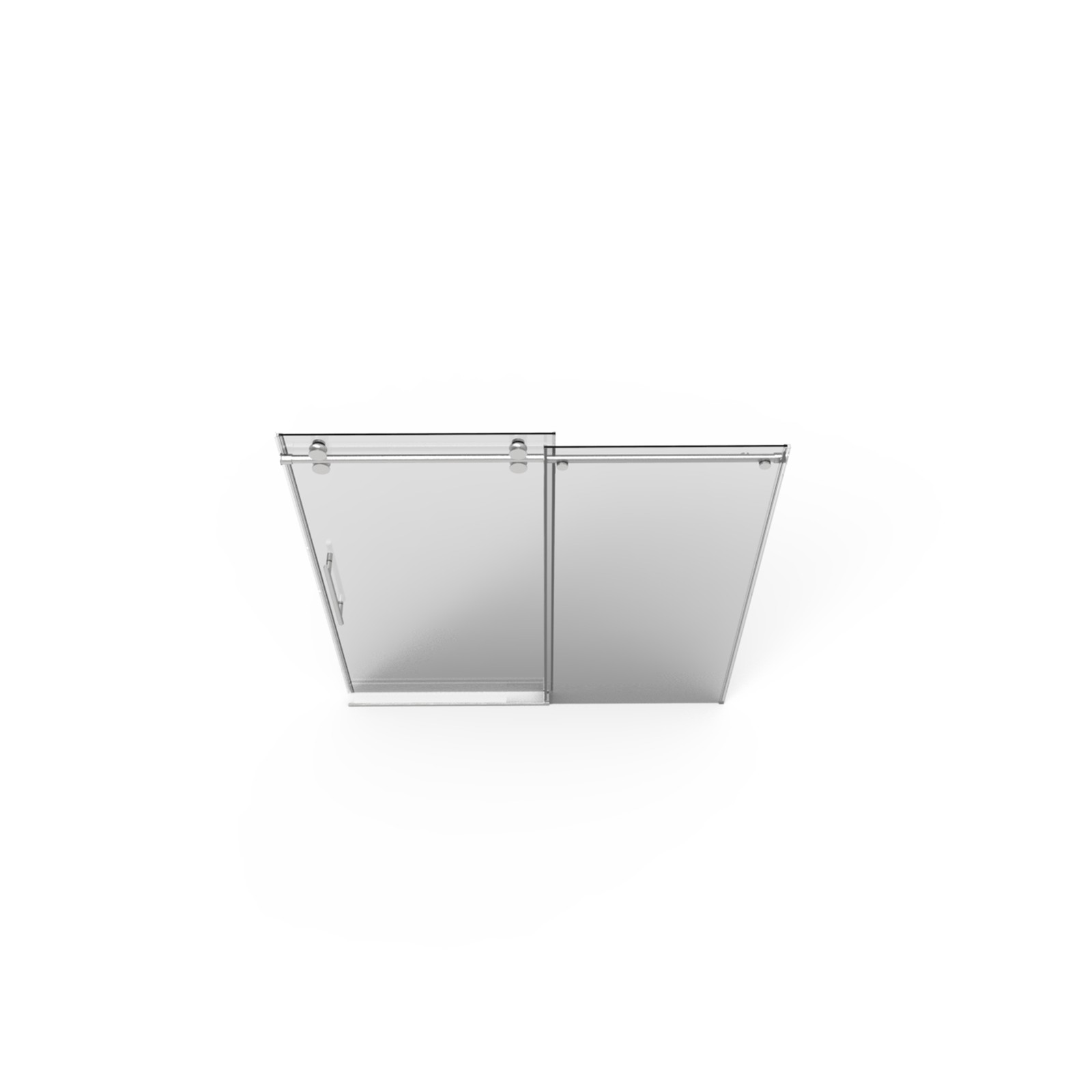 Frameless Sliding Shower Door 56″-60″W x 76″H 3/8″ Tempered Glass