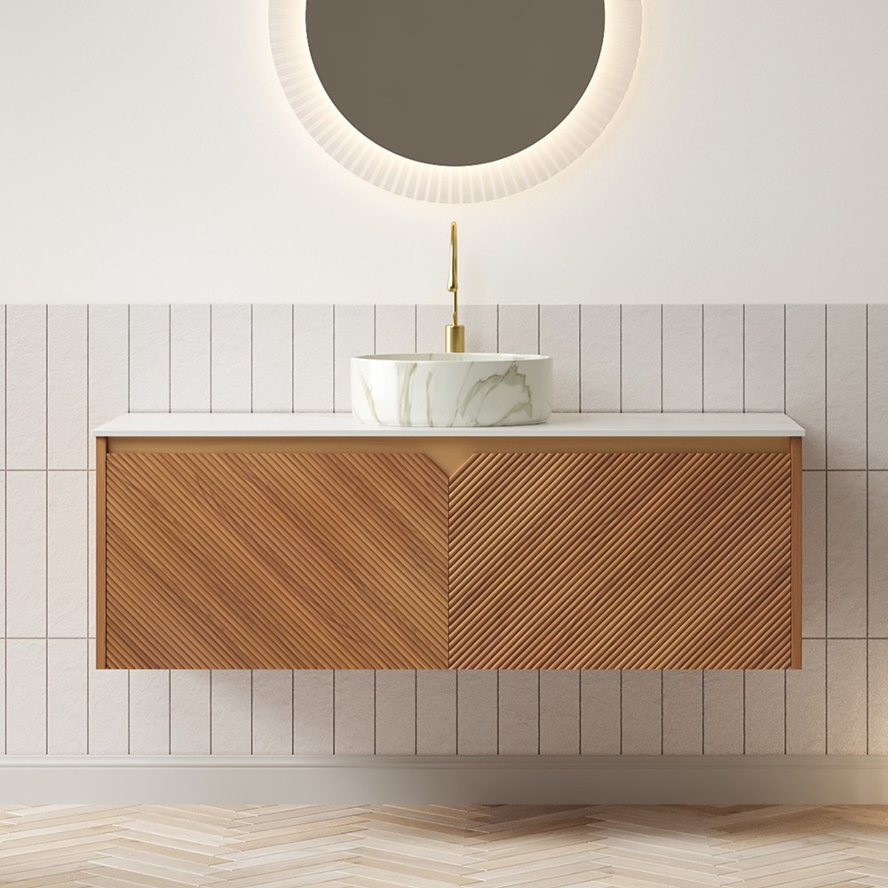 48″ Wall Mounted Bathroom Vanity w/Basin Sink,Floating Vanity Cabinet 2 Doors