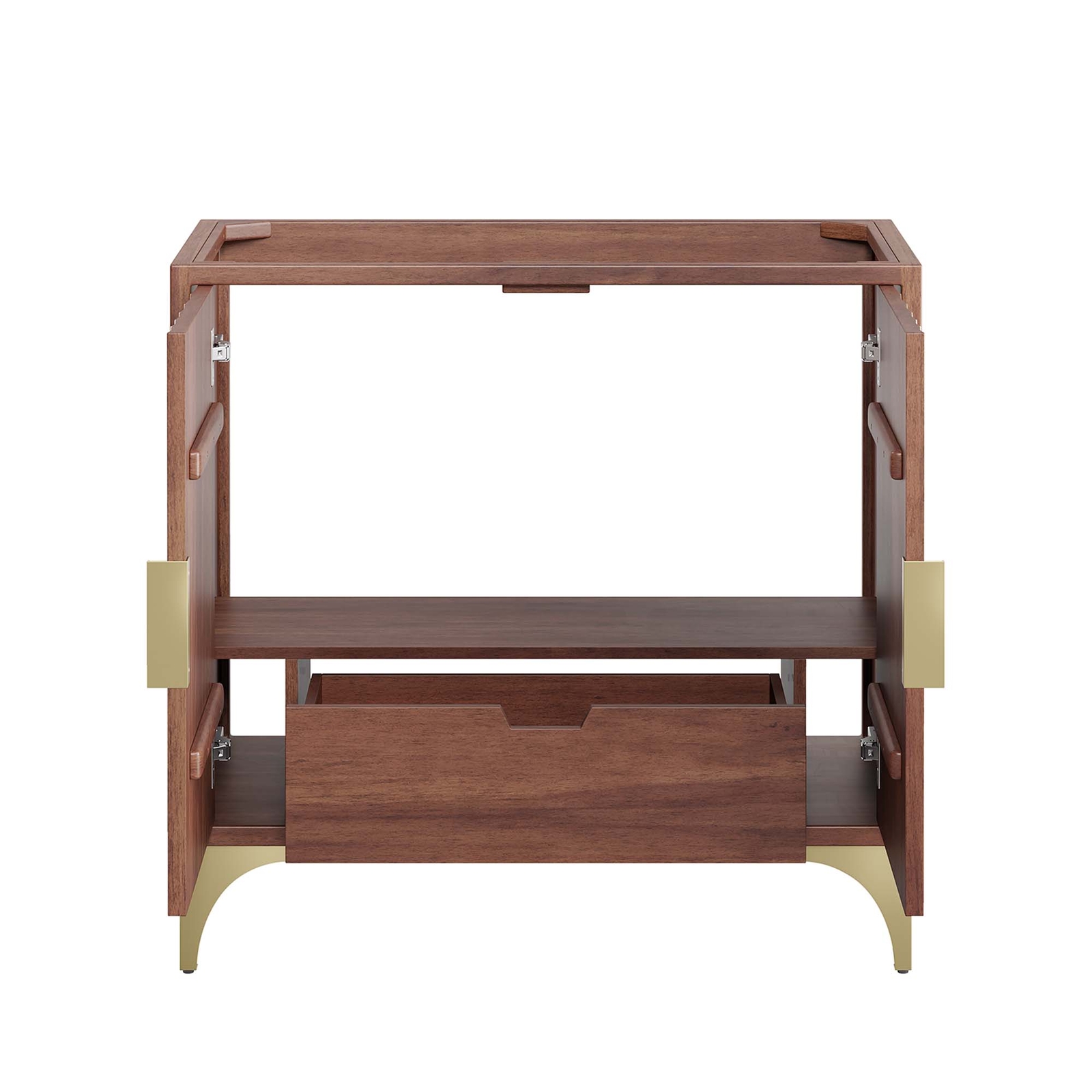 Modway Daylight 36″ Bathroom Vanity Cabinet in Walnut – Sink Basin Not Included