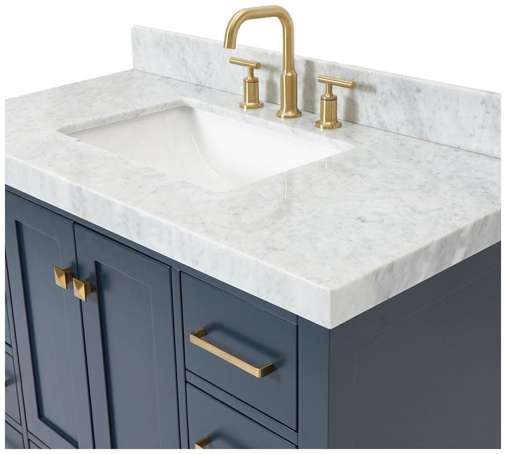 Ariel A042SCW5RVO Cambridge 43″ – Midnight Blue / Italian Carrara Marble Top /