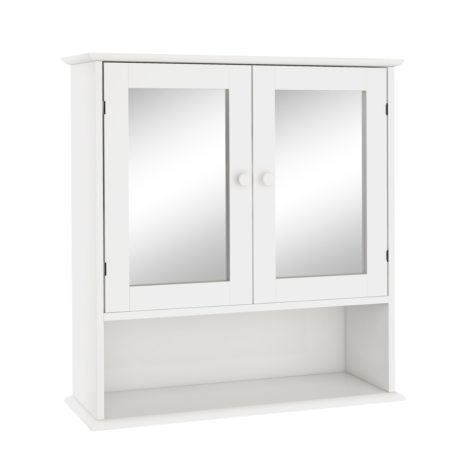 Bathroom Wall Vanity Cabinet with Doule Mirror Doors Shelvs Storage Organizer