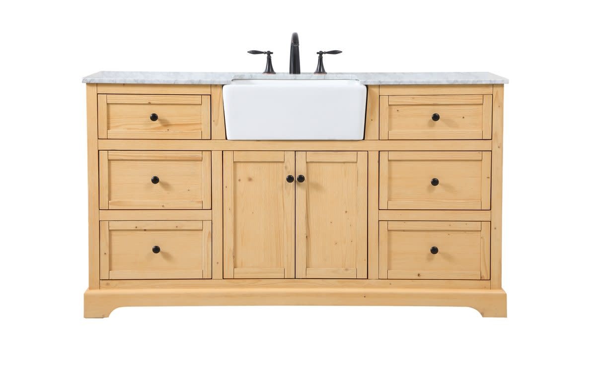 Elegant Lighting VF60260 Franklin 60″ – Natural Wood