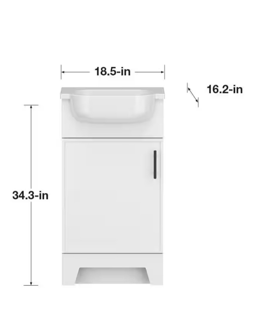 Burgess 18.5 in. W x 16.25 in. D x 35.5 in. H Single Sink Bath Vanity With Top