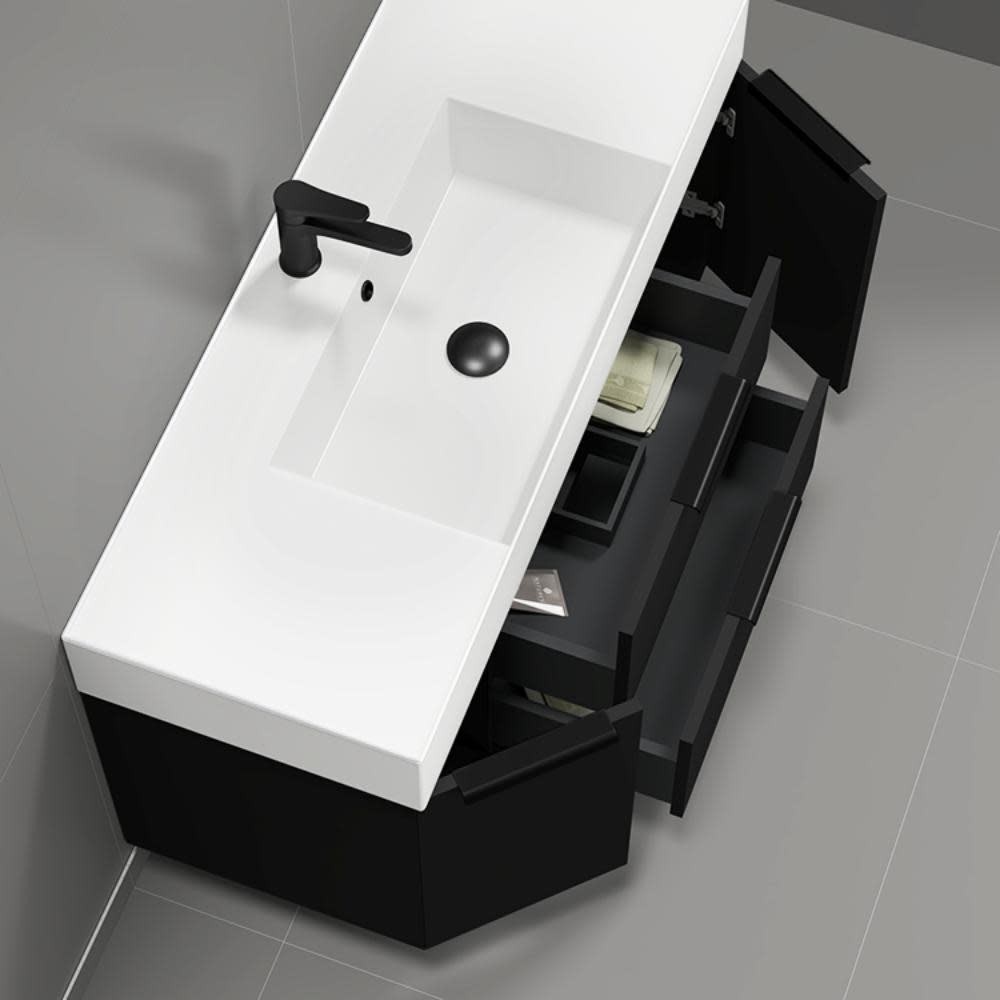 Nameeks Derin-4818-W-C Derin 48″ Wall Mounted Single Basin Vanity – Night Blue /