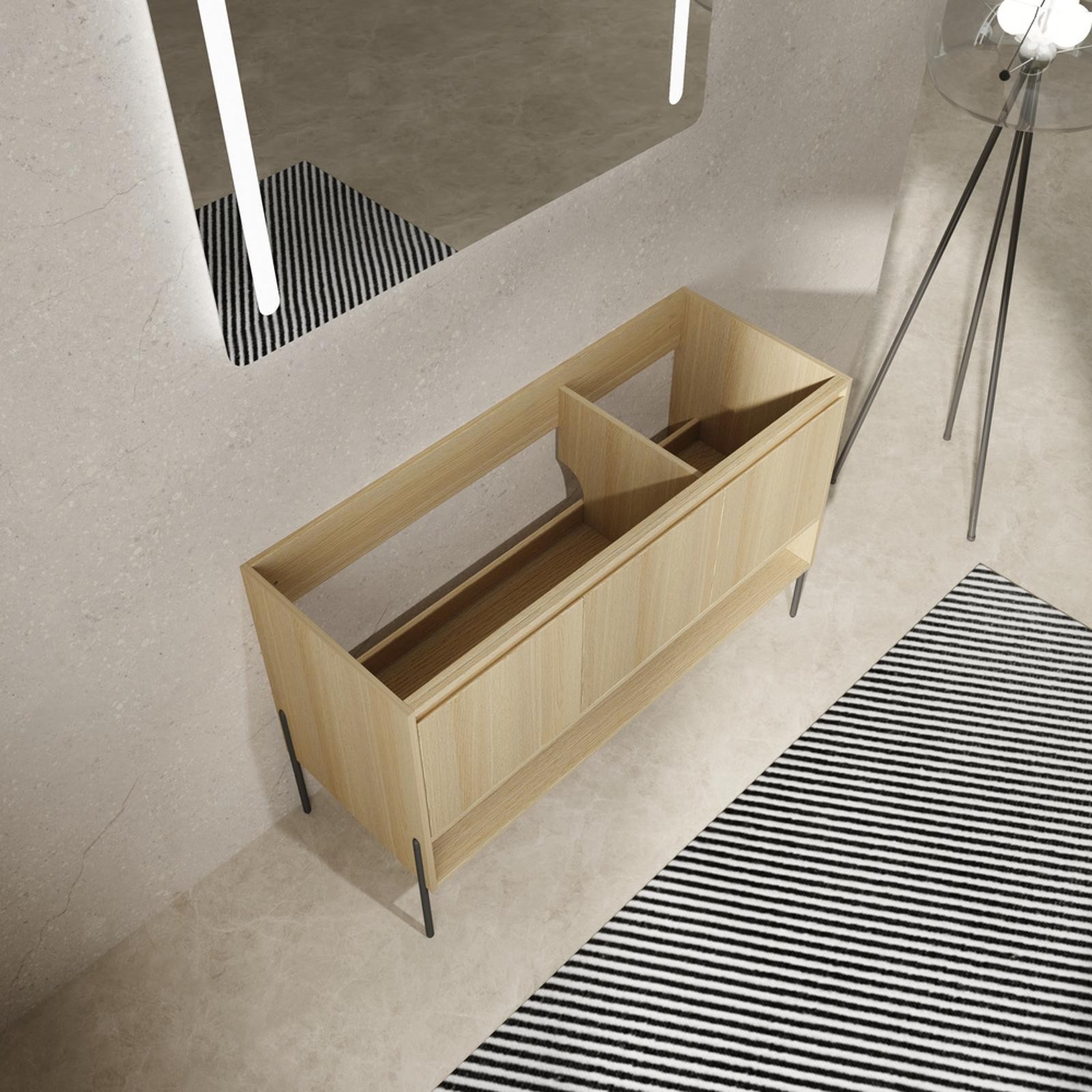 Modern 48″ Bathroom Vanity with Thick Plank Construction,