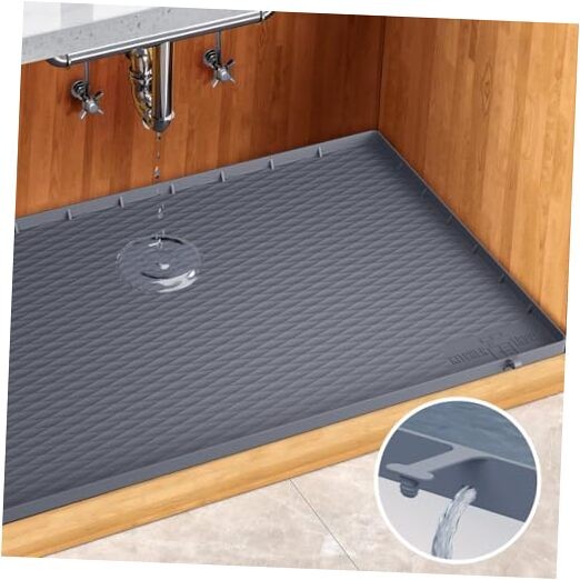 Waterproof Under Sink Mat – Silicone – 34″ x 22″ – Premium Quality