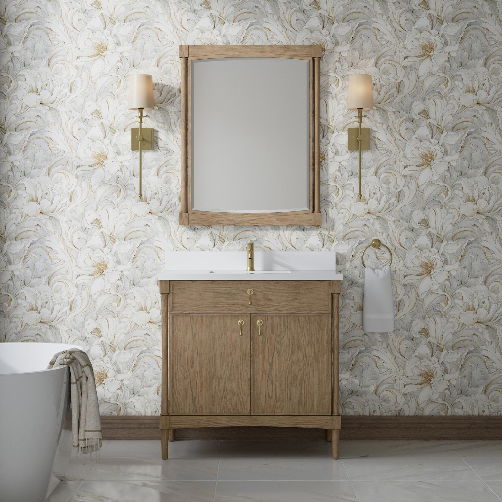 James Martin Vanities D680-V36-1WZ Kinnsden 36″ – Sable Oak