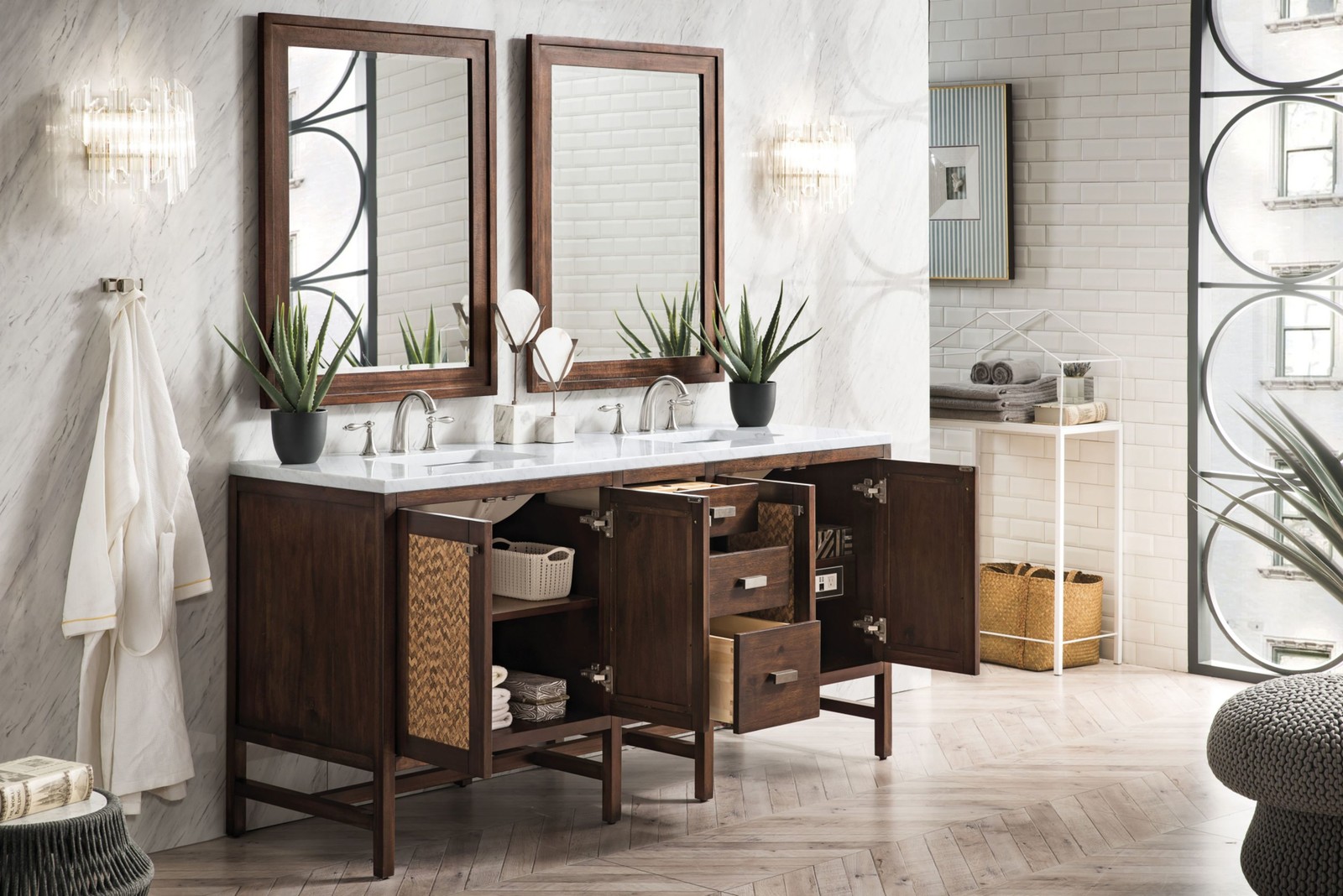 James Martin Vanities E444-V72-3CAR Addison 72″ – Mid Century Acacia