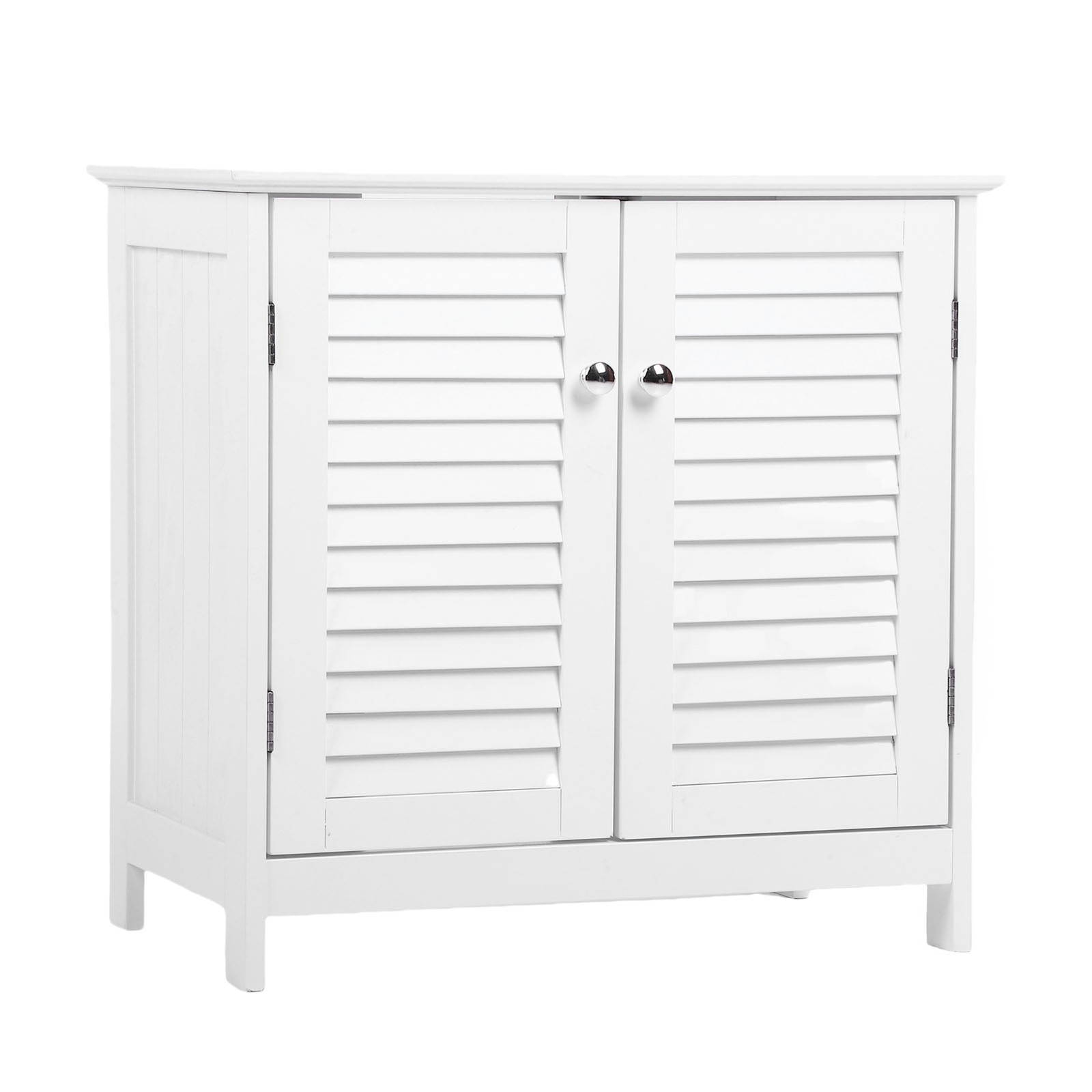 Bathroom Vessel Sink Vanity Storage Cabinet With 2 Doors Shelf White Furniture