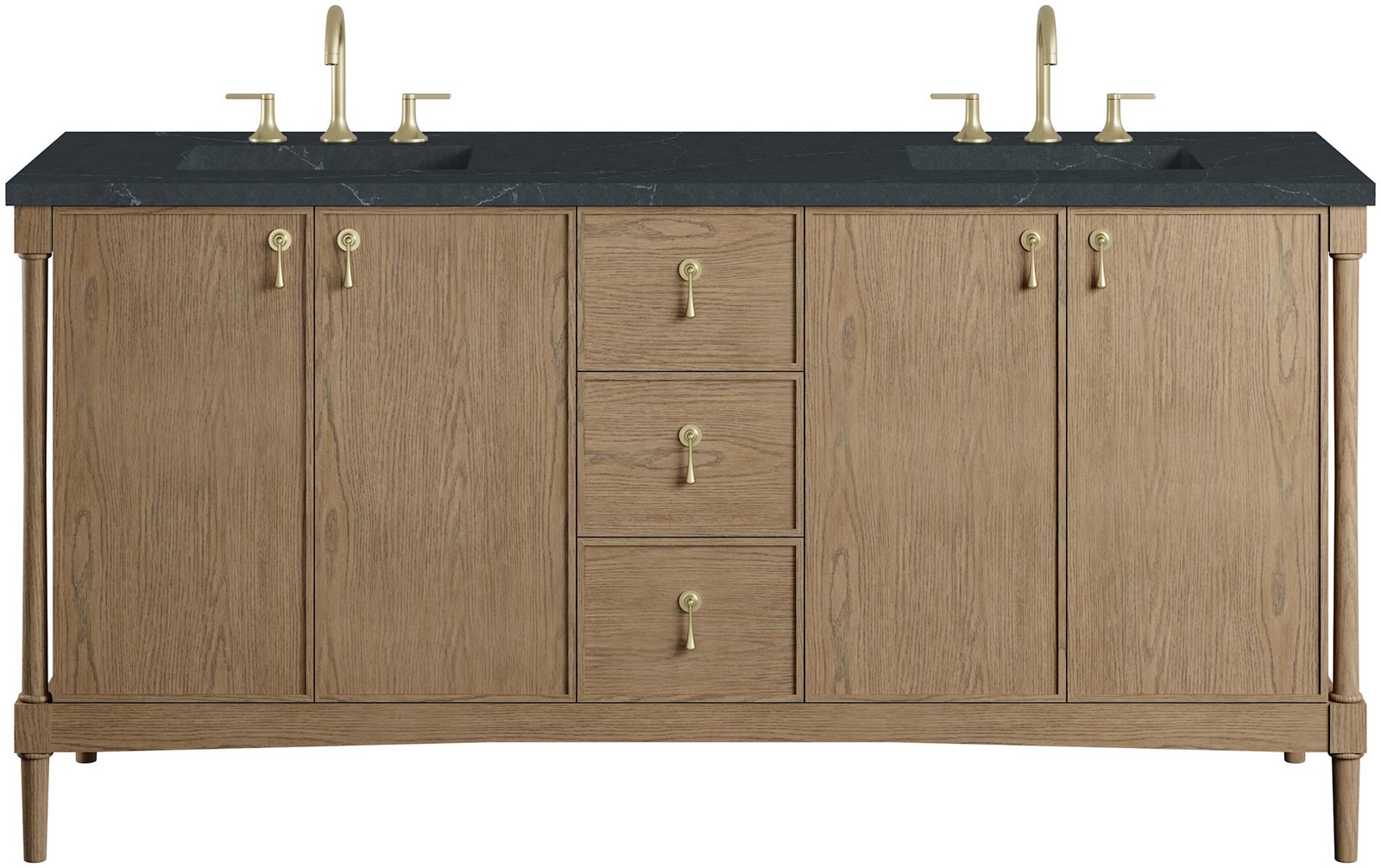 James Martin Vanities D680-V72-3CSP Kinnsden 72″ – Sable Oak