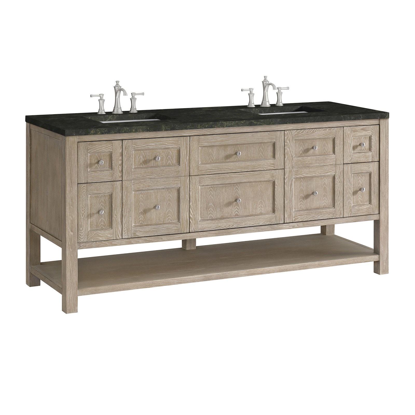 James Martin Vanities 330-V72-3PHT Breckenridge 72″ – Whitewashed Oak