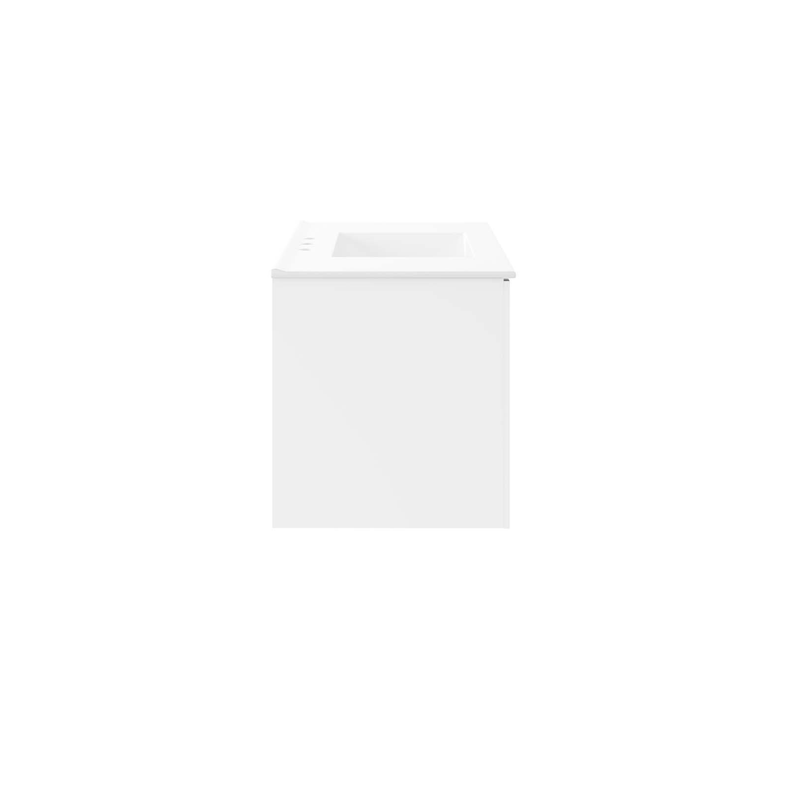 Modway Vitality 36″ Wall-Mount Bathroom Vanity in White White