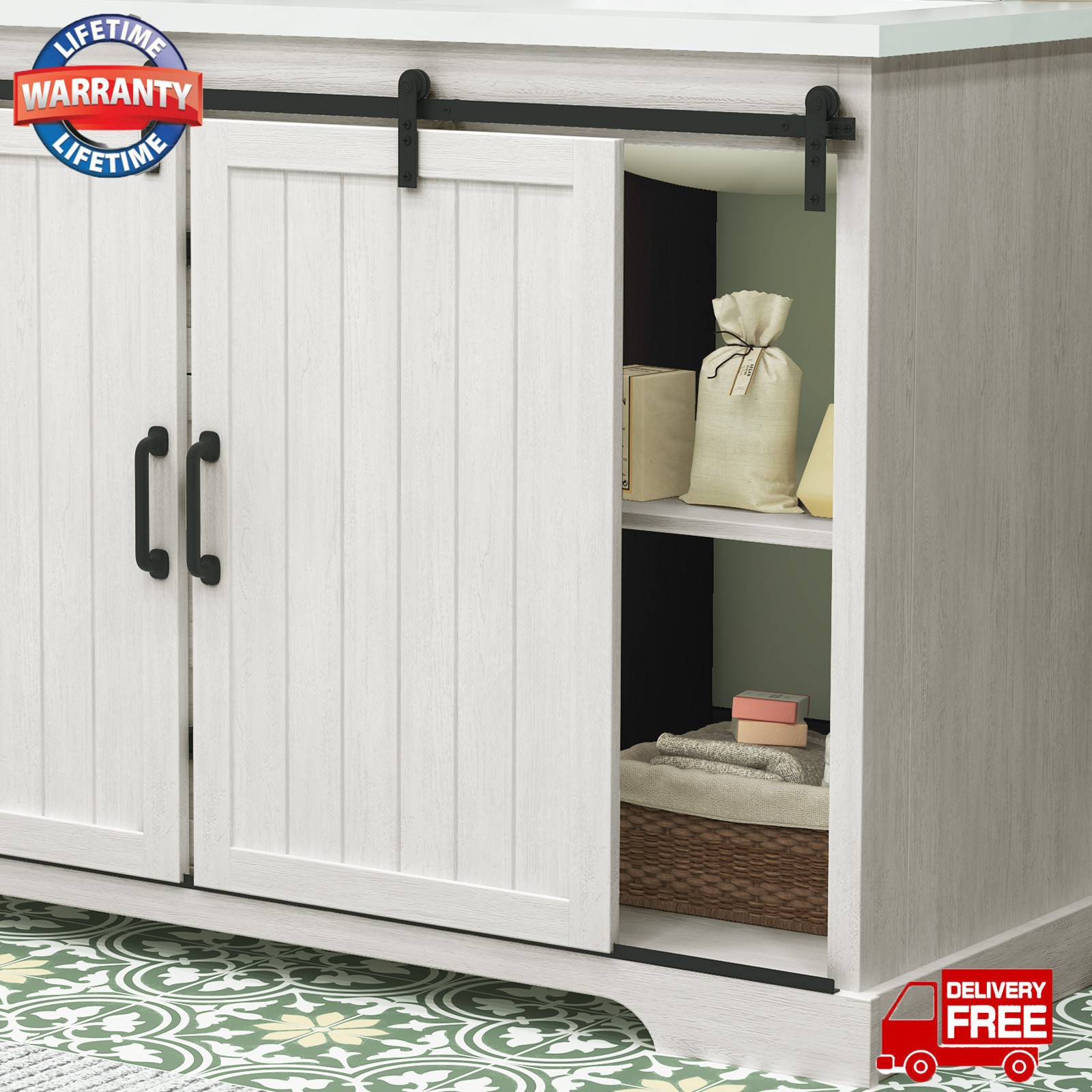 47″ Bathroom Vanity with Sink Combo Freestanding Bath Storage Cabinet w/ Drawers