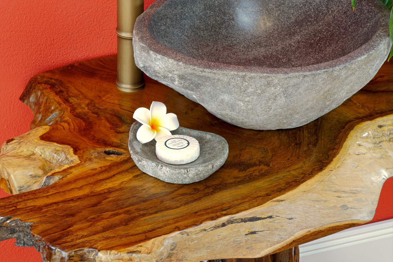 Washbasin Plate Teak Solid Wood Basin Natural Edge 100 cm
