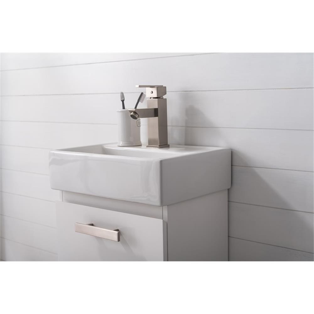 Design Element Stella 16.5″ Wood Single Sink Vanity in White