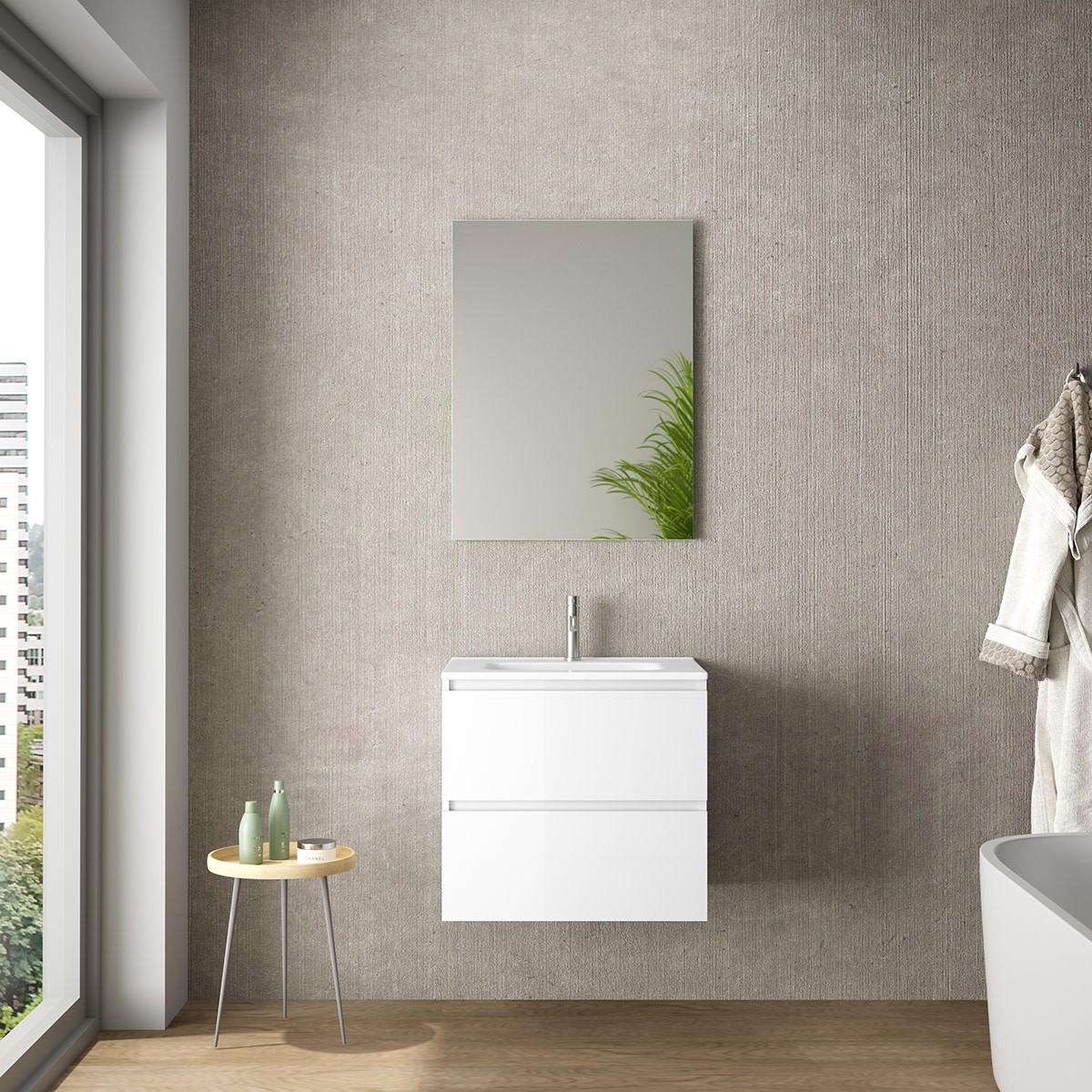 WS Bath Collections Flora C60.000 Flora 24″ Single Wall Mounted – Mist Matte