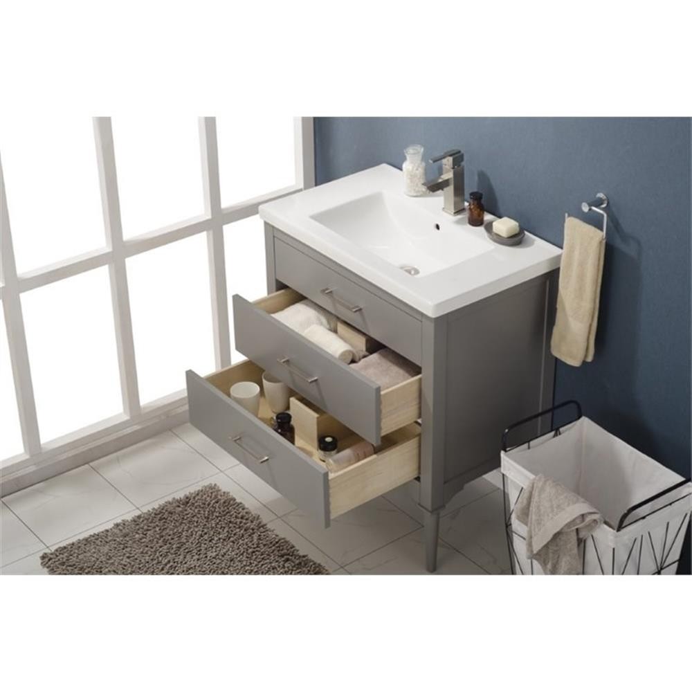 Design Element Group Mason 30″ Single Sink Vanity in Gray