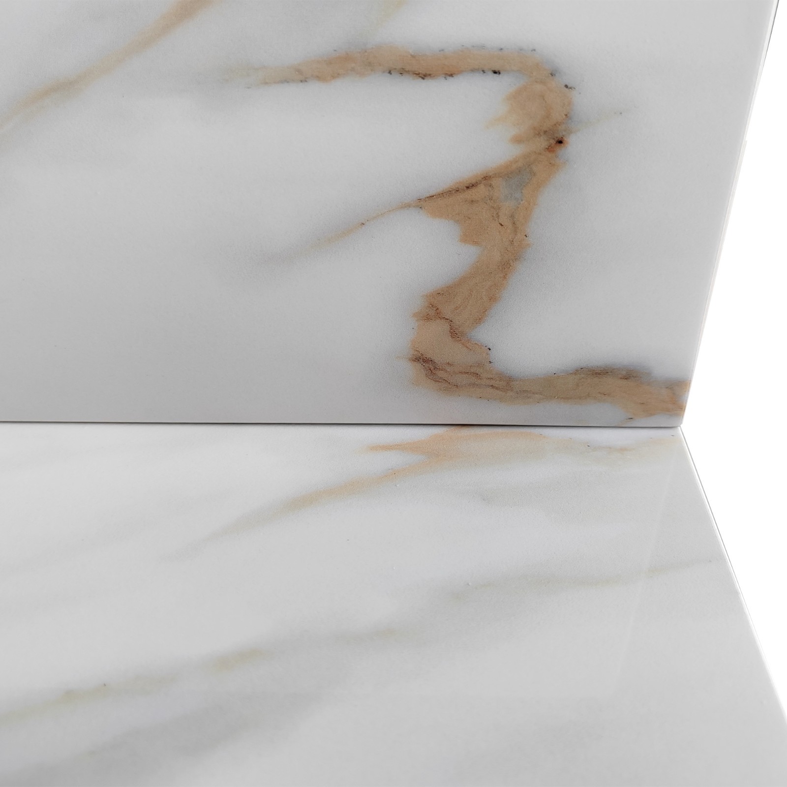 43In Marble Vanity Top with Undermount Sink & Backsplash Carrara White