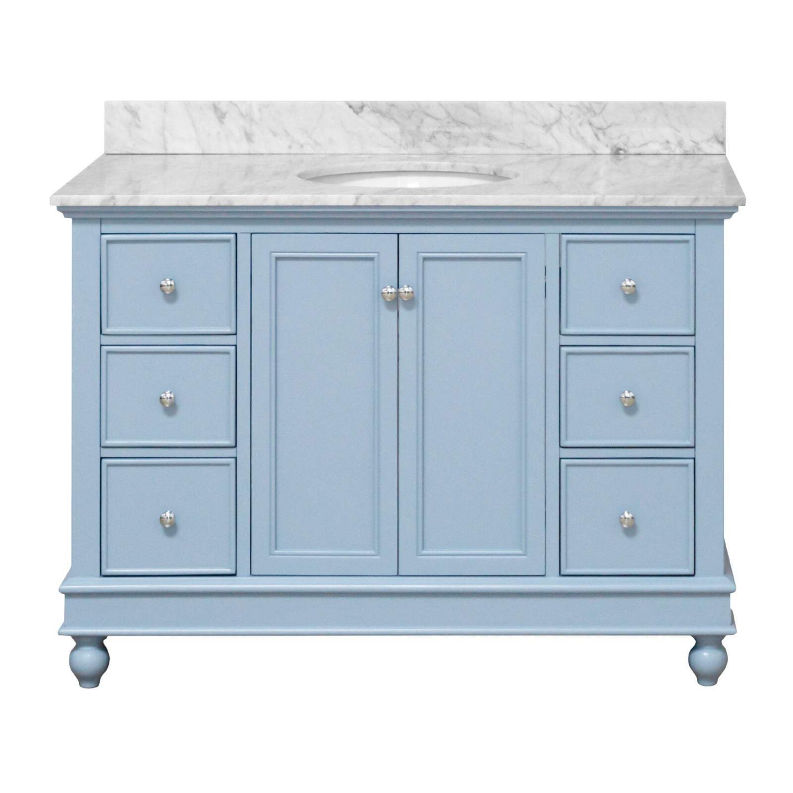 Bella 48-inch Vanity with Carrara Marble Top