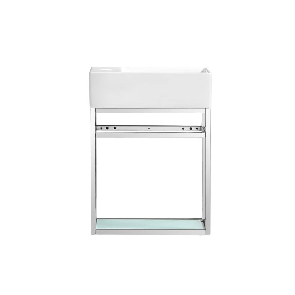 Swiss Madison SM-BV551 Pierre 20″ Wall Mounted Console Sink Set – Chrome