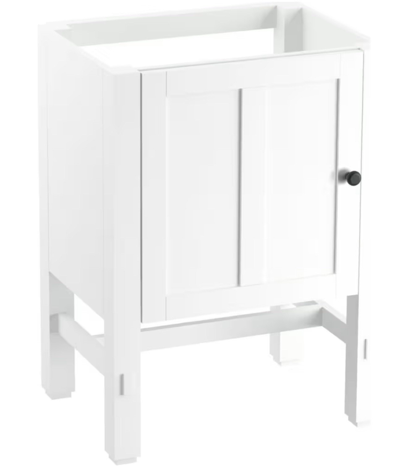 Kohler K-2604-1WA Tresham 24″ Wood Bathroom Vanity White Free Standing