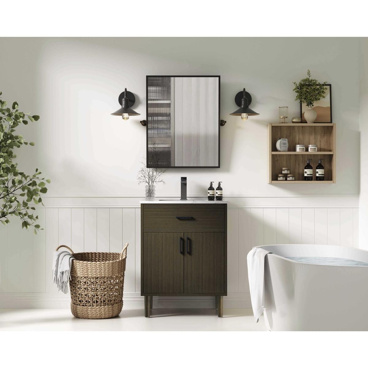 Elegant Lighting VF25024MMB Chandler Vanity Mocha Brown