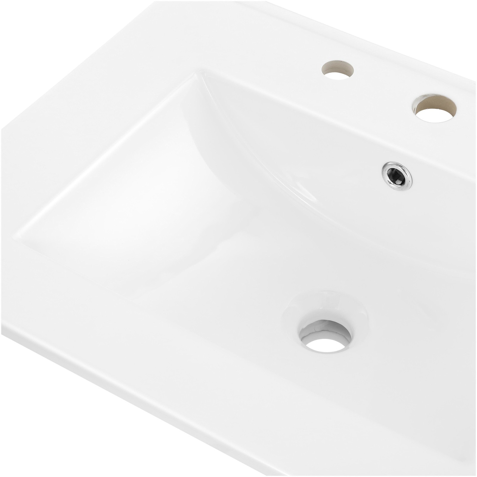 JONATHAN Y Lighting SNK1001 Ancillary 24″ Ceramic Vanity Top – White