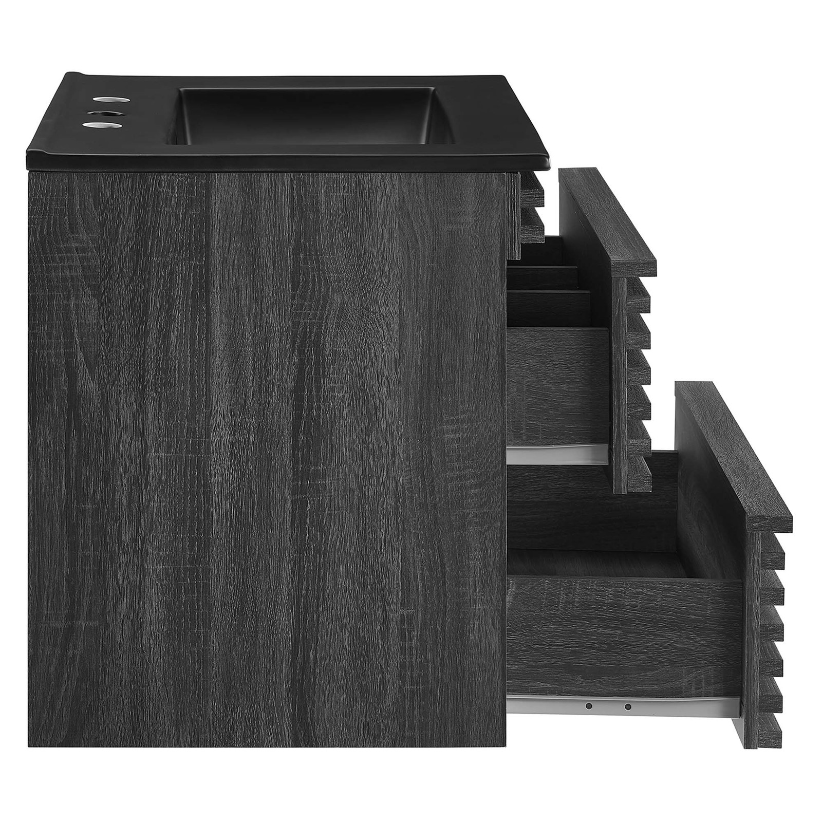 Modway Render 24″ Wall-Mount Bathroom Vanity in Charcoal Black