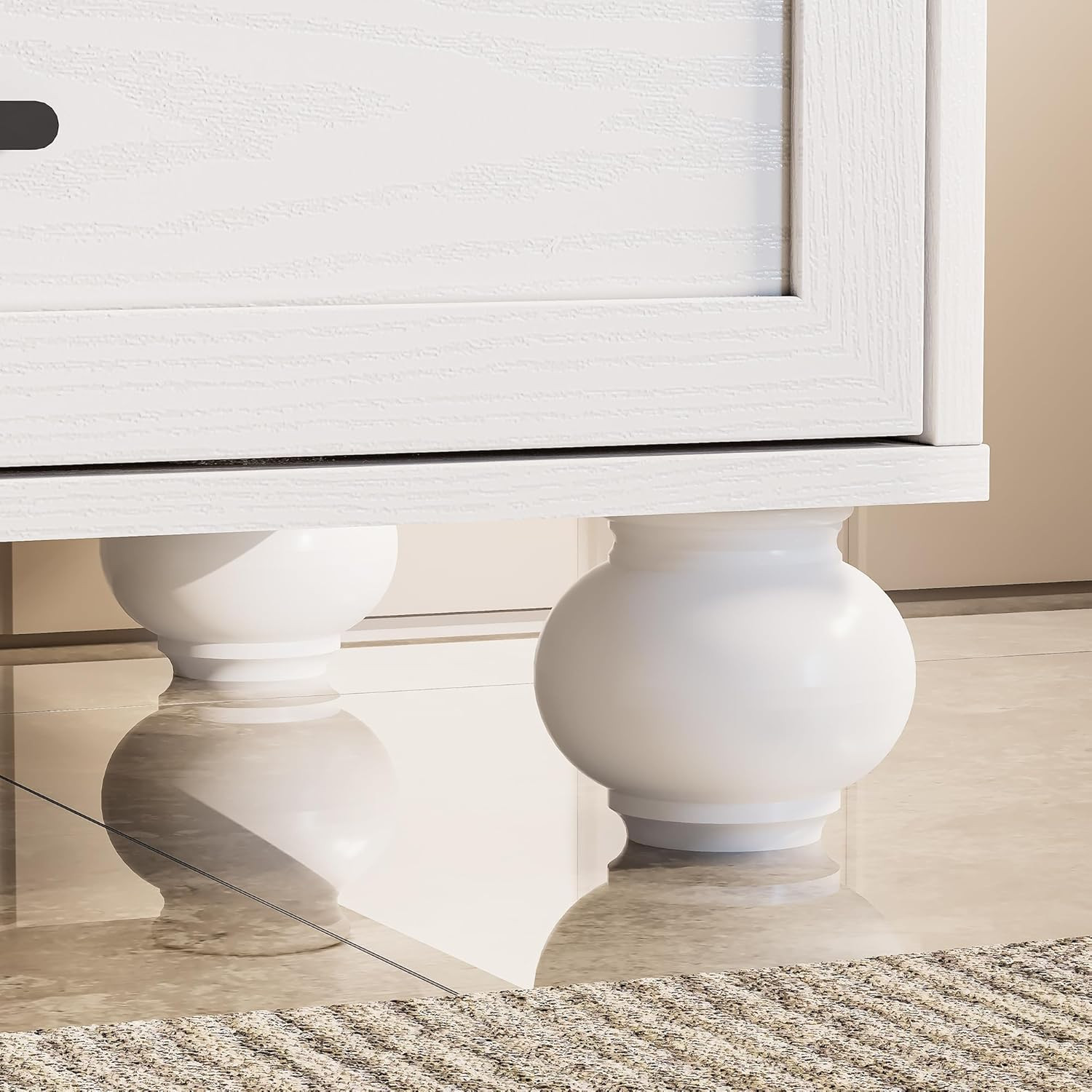 LIKIMIO 24″ Bathroom Vanity with Ceramic Sink, 2 Doors 1 Drawer, Solid Wood Legs
