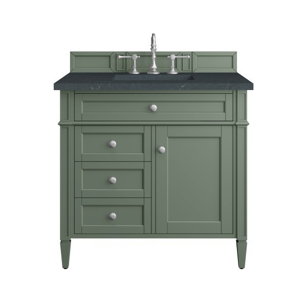 36″ James Martin Brittany 650-V36-SC-3CSP Vanity Cabinet Charcoal Soapstone Top