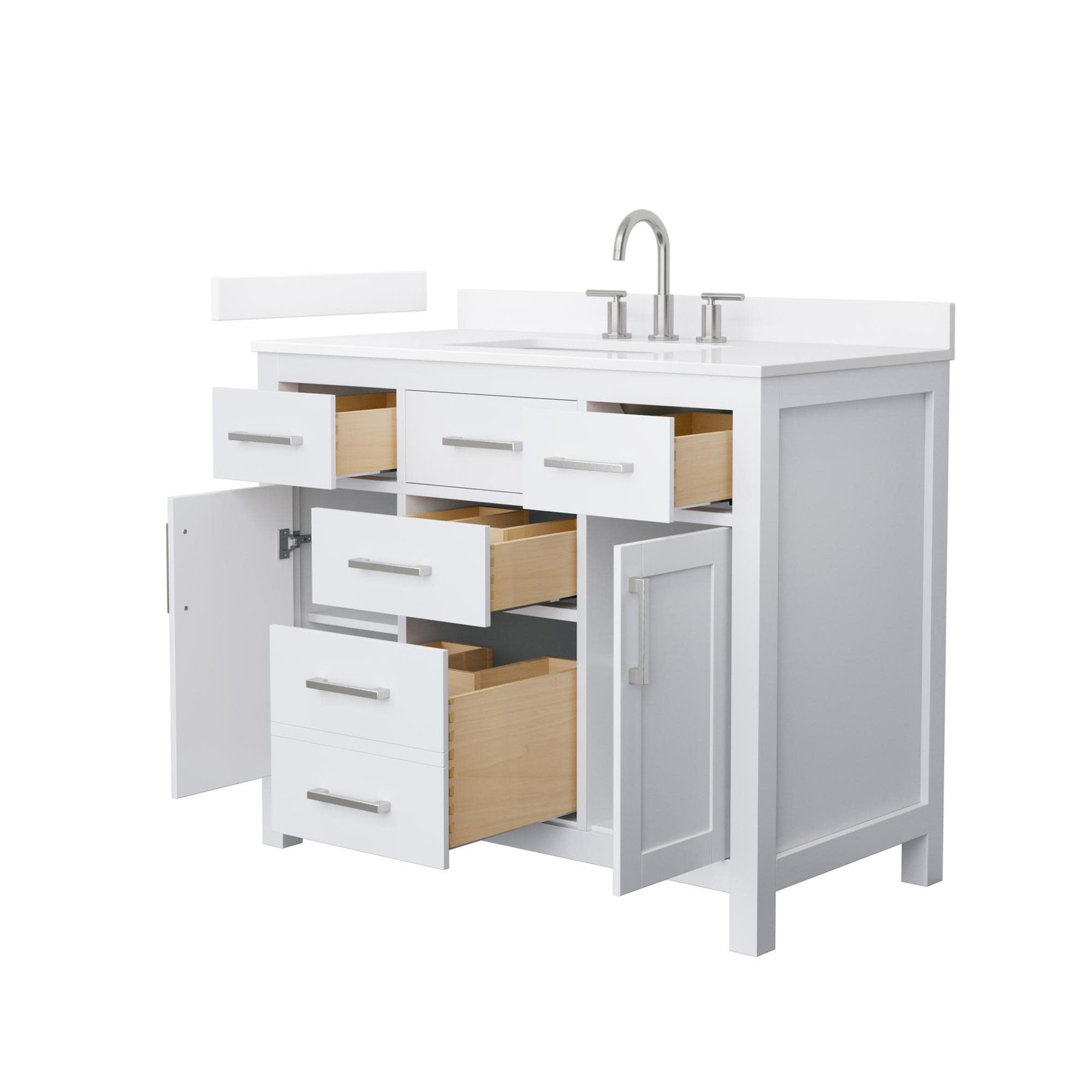 Wyndham Collection WCG2424-42S-QTZ-US3MXX Beckett 42″ – White / Giotto Quartz