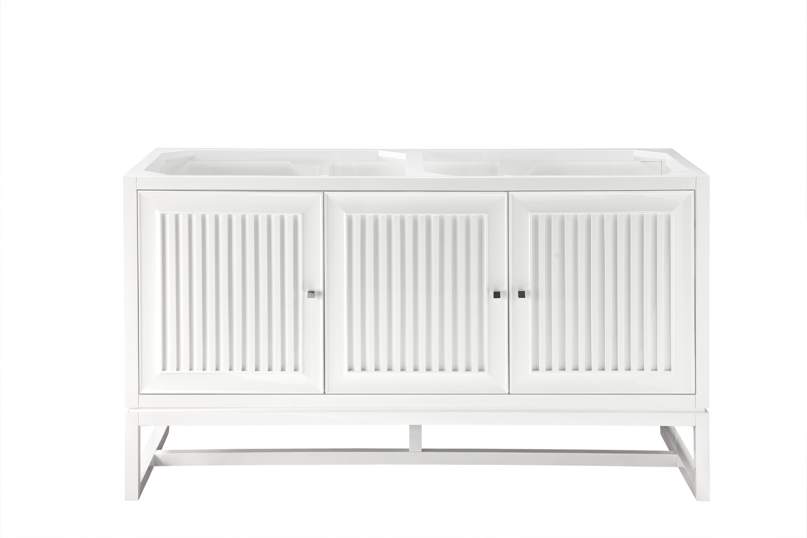 60″ James Martin Athens E645-V60D-GW Double Vanity Cabinet, Glossy White