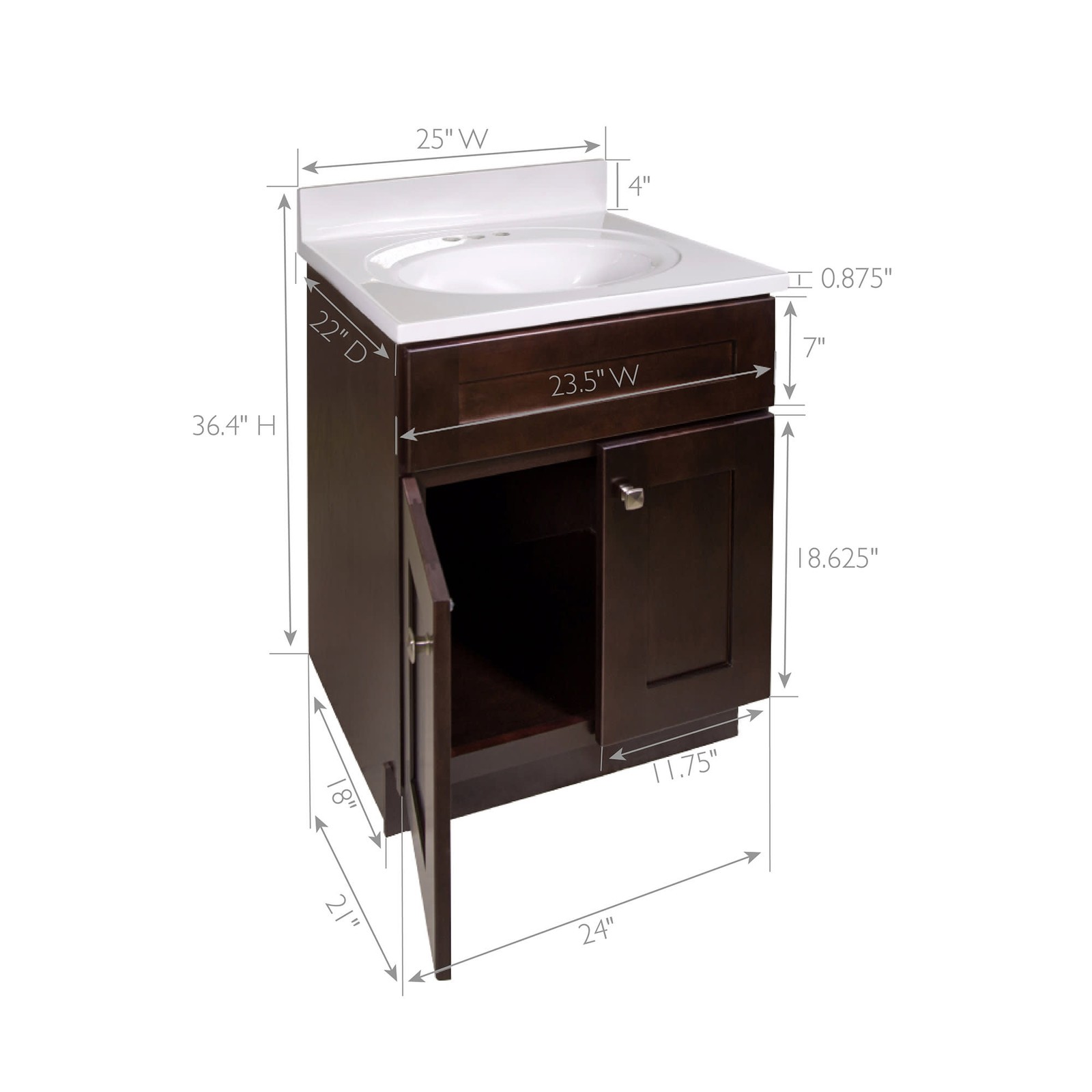 Design House 215483 Brookings 24″ – Brown