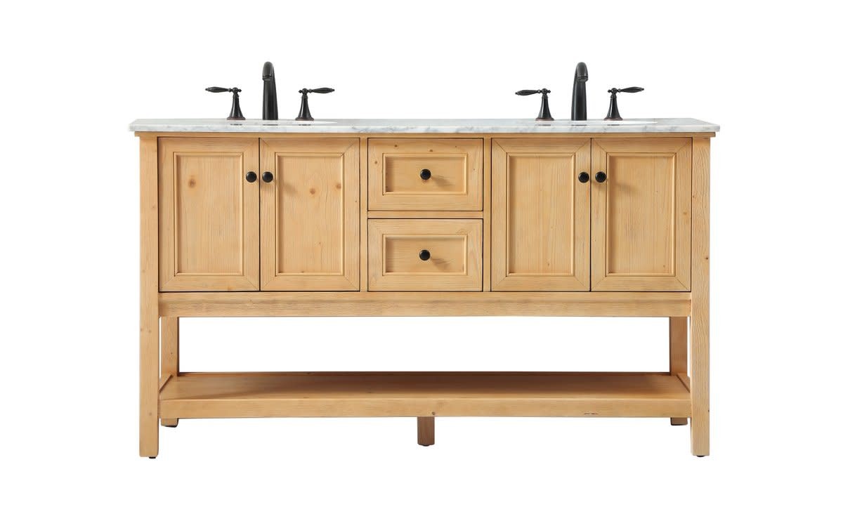 Elegant Lighting VF27060D Metropolis 60″ – Natural Wood