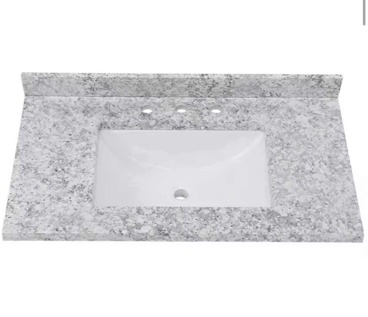 37 In. W X 22 In. D Cultured Marble White Rectangular Sink Vanity In Everest