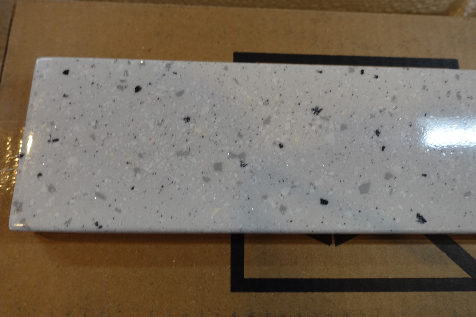 Glacier Bay 17 in. W Cultured Marble Vanity Sidesplash in Silver Ash