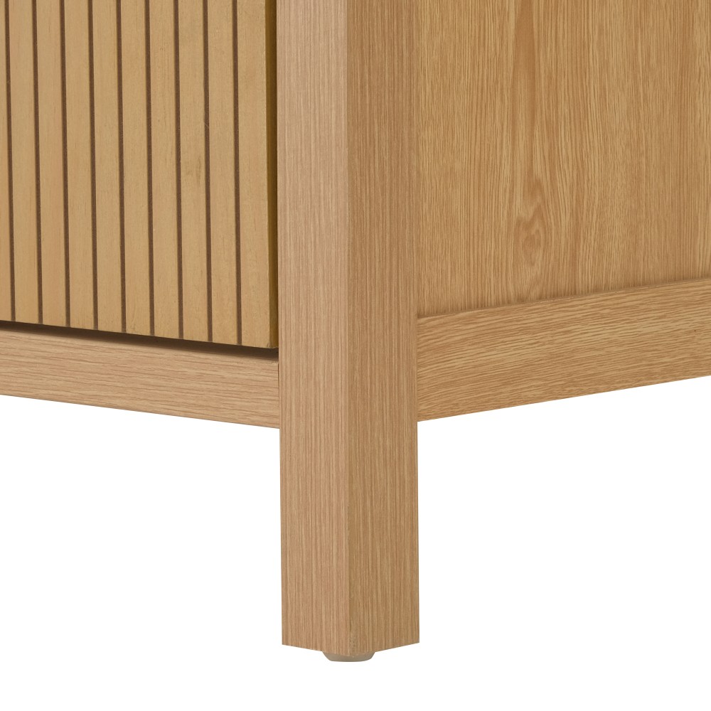 30 Inch Fluted Bathroom Vanity with Sink – Freestanding Modern Wood Cabinet