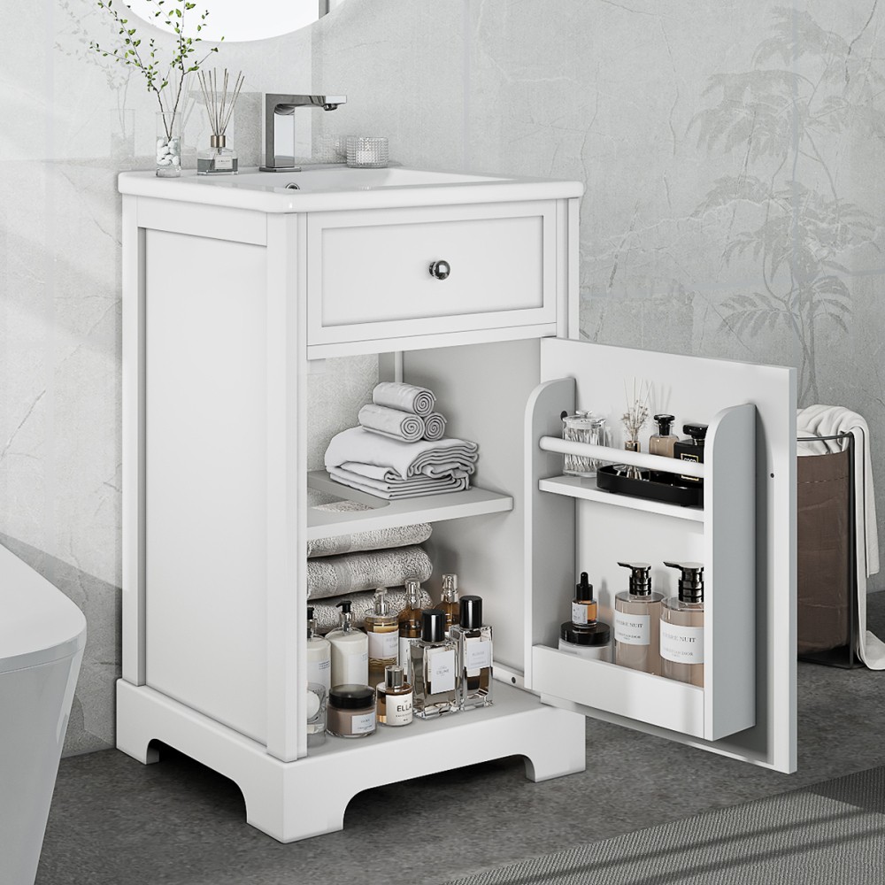 Bathroom Vanity W Sink Bathroom Cabinet W Soft Closing Door Storage Rack