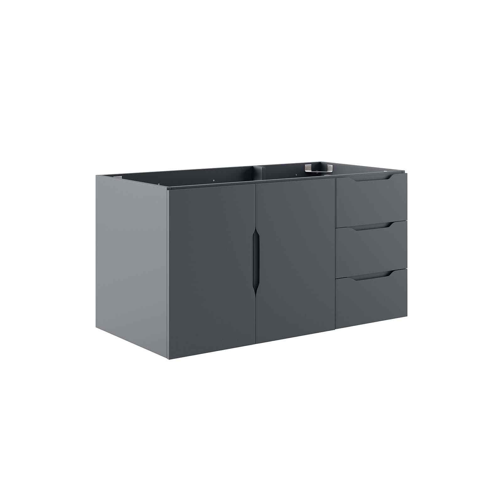 Modway Vitality 36″ Bathroom Vanity Cabinet (Sink Basin Not Included) in Gray