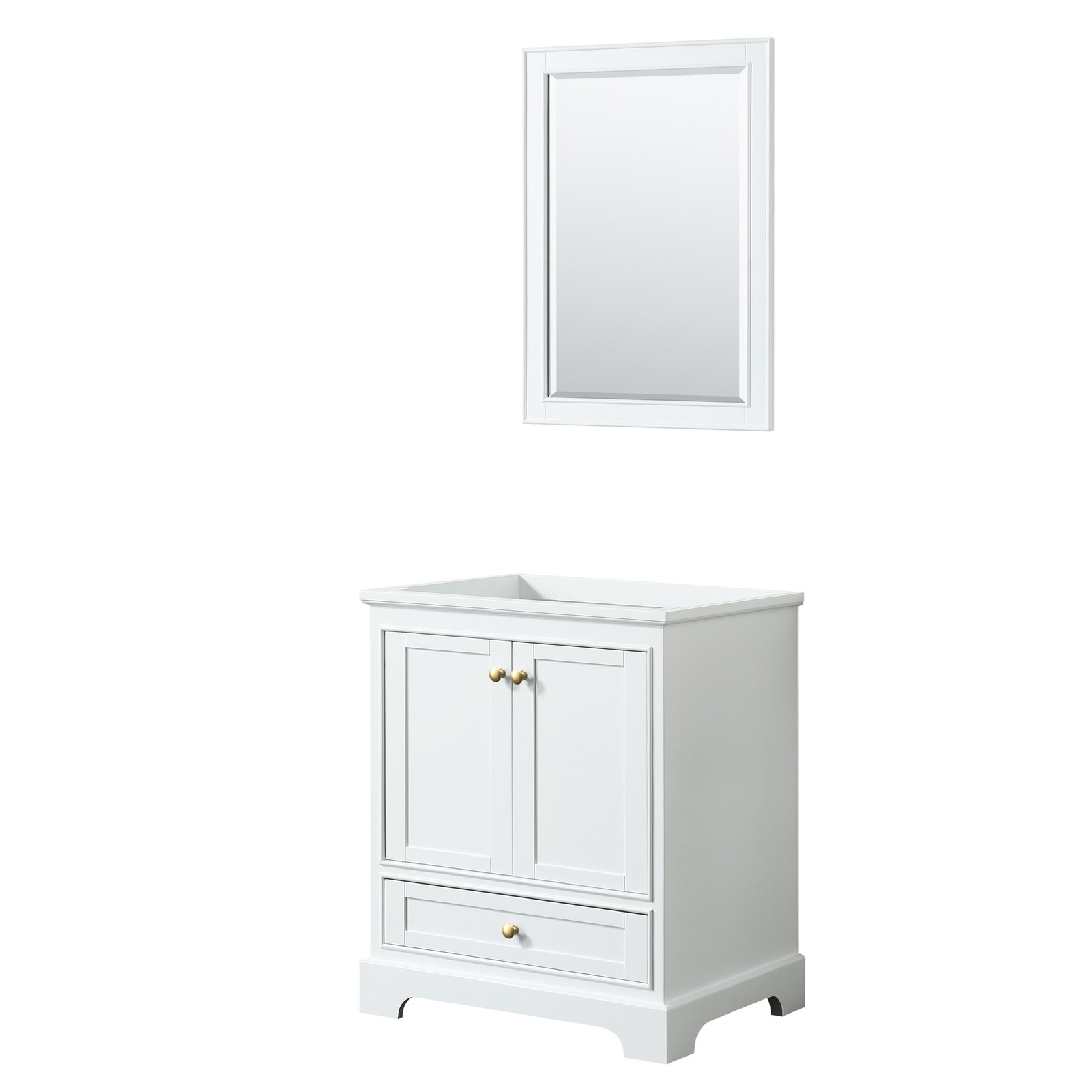 Wyndham Collection WCS202030SCXSXXM24 Deborah 29-1/4″ – White / Brushed Gold
