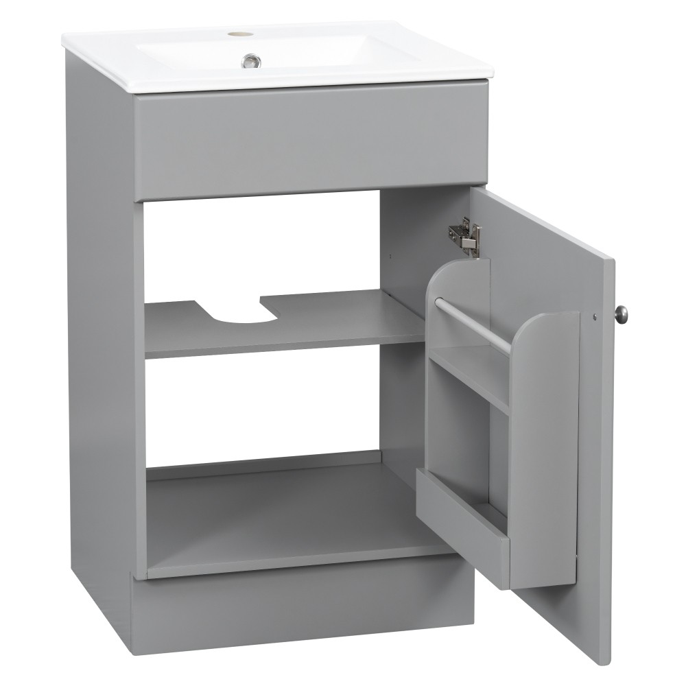 20″ Bathroom Vanity with Sink Vanity Cabinetwith Door Shelf and Adjustable Shelf