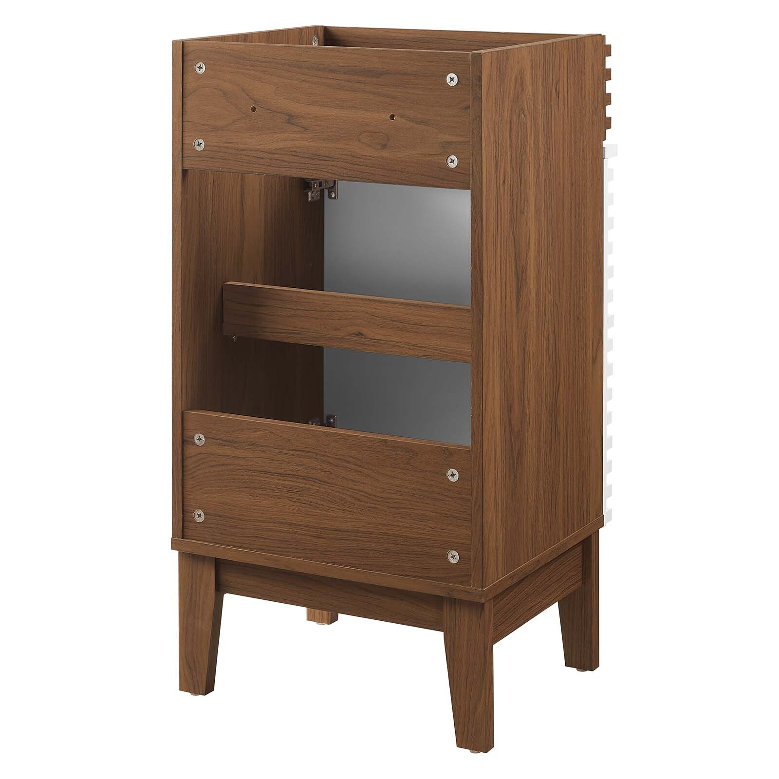 Modway Render 18″ Bathroom Vanity in White Walnut – Sink Basin Not Included