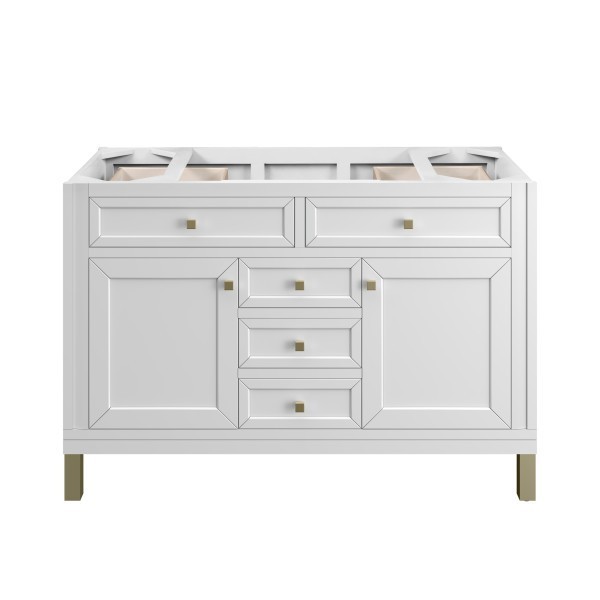 48″ James Martin Chicago 503-V48-GW-3CSP Vanity Cabinet Charcoal Soapstone Top
