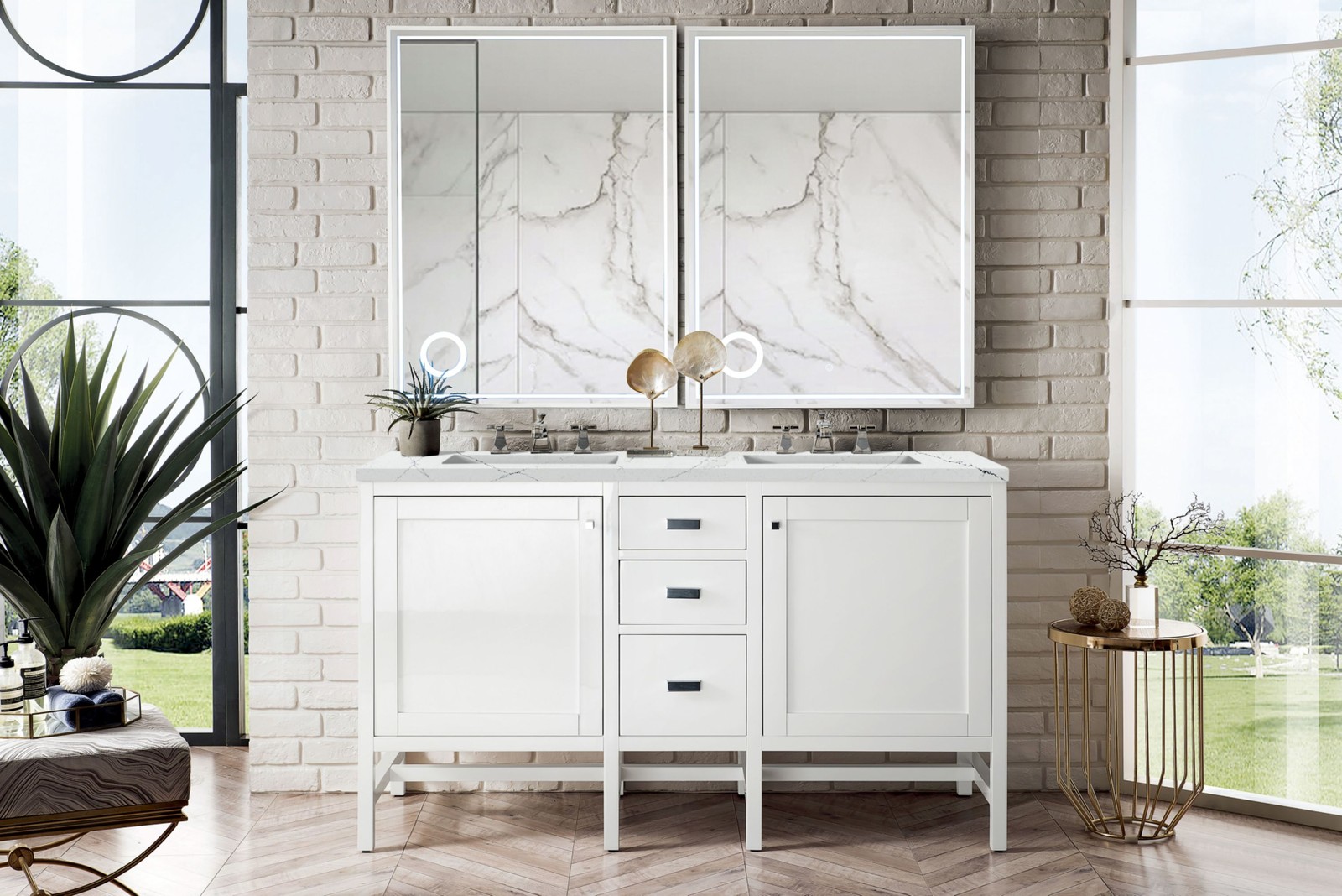 James Martin Vanities E444-V60D-3ENC Addison 60″ – White