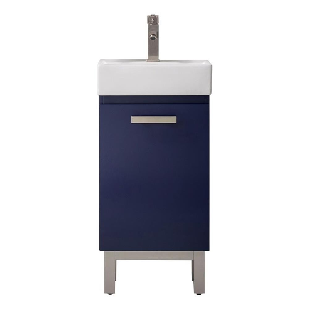 Design Element Stella 16.5″ Wood Single Sink Vanity in Blue
