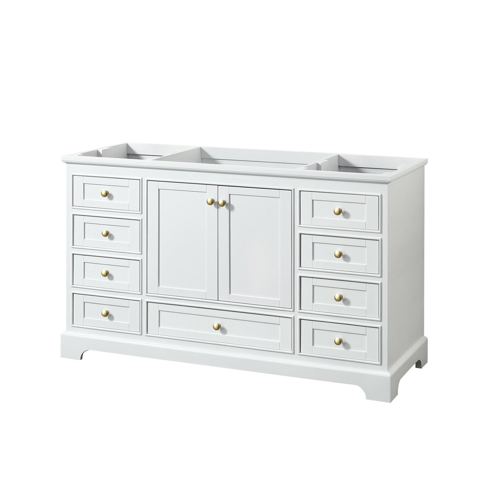 Wyndham Collection WCS202060SCXSXXMXX Deborah 59-1/4″ – White / Brushed Gold