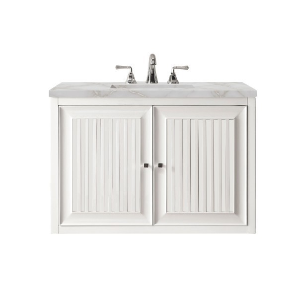 30″ James Martin Athens E645-V30-GW-3VSL Vanity Cabinet Victorian Silver Top