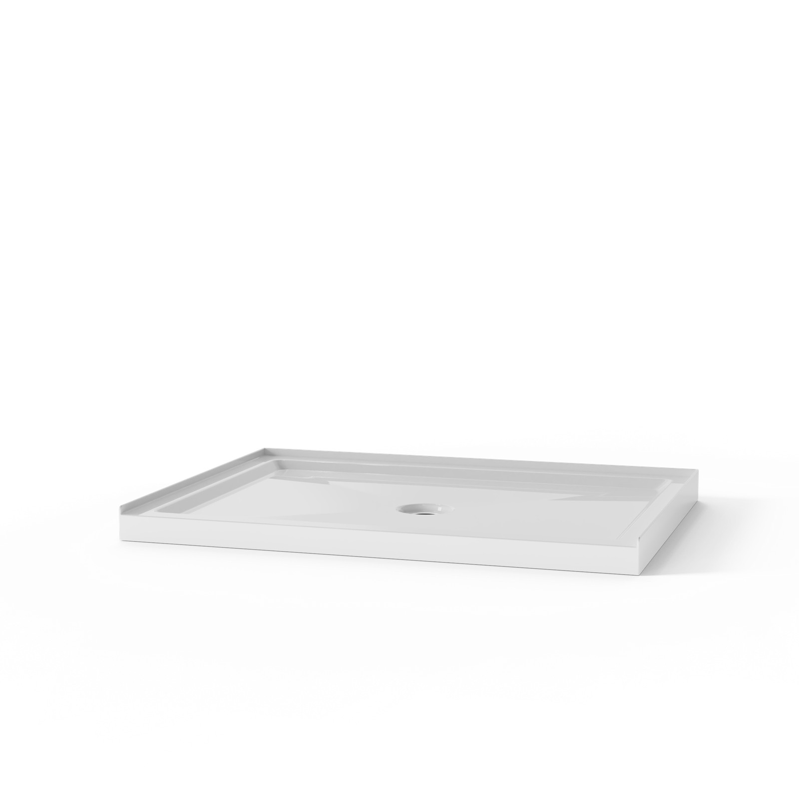 48″x72″ Frameless Sliding Shower Door Combo w/ 48″x32″ White Acrylic Shower Base